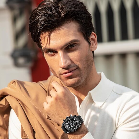 ⚡Watches for Men Analog Quartz Chronograph 30M Waterproof Elegant gift Casual - Picture 2 of 8